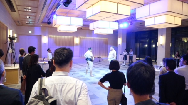 1階ONDENにて、日本の伝統文化・相撲のイベント